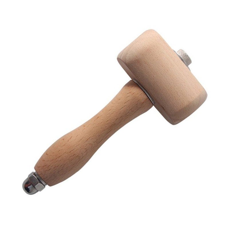 WEICHUAN Beech Wood Mallet for Carving Leathercraft Sewing Engraving Printing - The Well-Balanced Beechwood Woodworking Mallet - Image 1